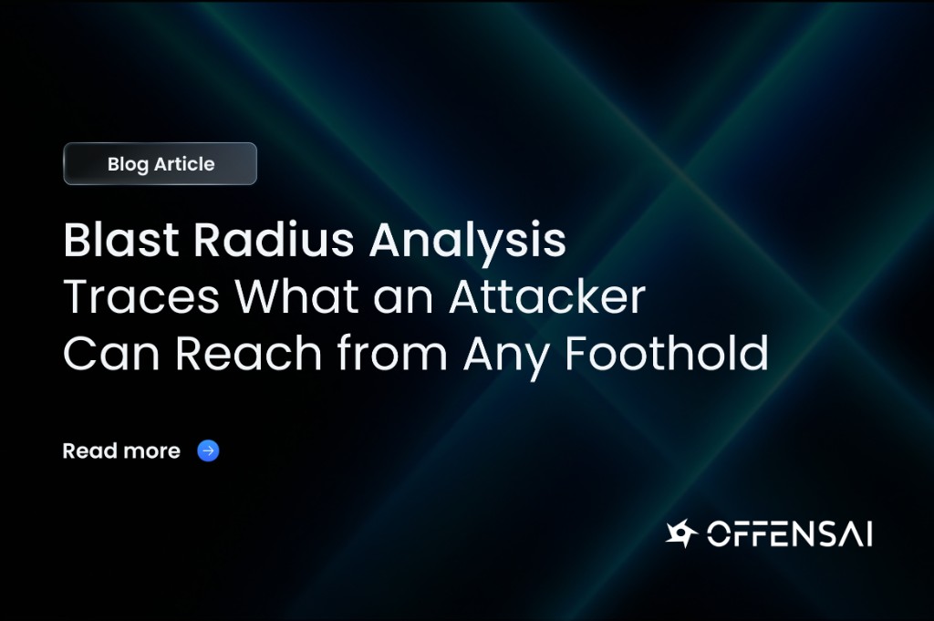 OFFENSAI blog article card for Blast Radius Analysis Traces What an Attacker Can Reach from Any Foothold